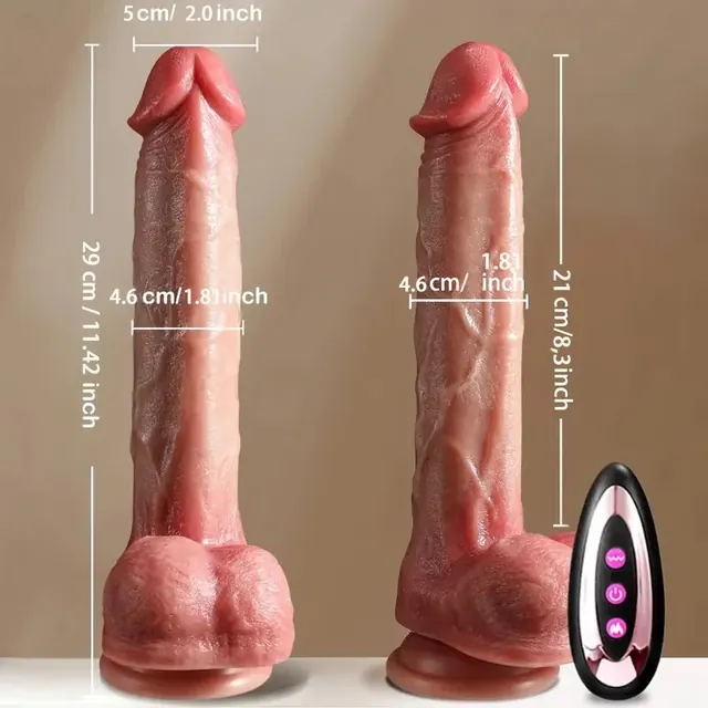 Heating Vibrating Dildo UAE – Telescopic Motion & Remote — photo 3