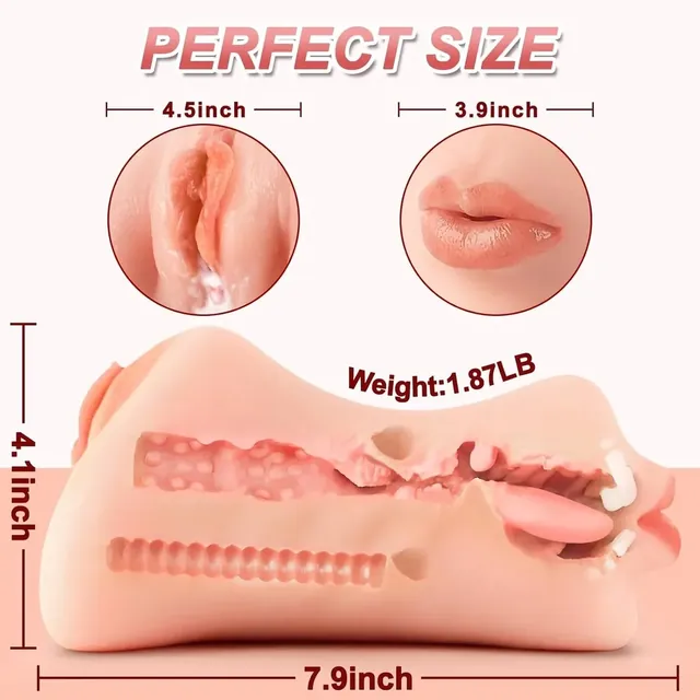 Heavy Triple Masturbator 850g UAE – Multi Channel Grip Device — photo 2